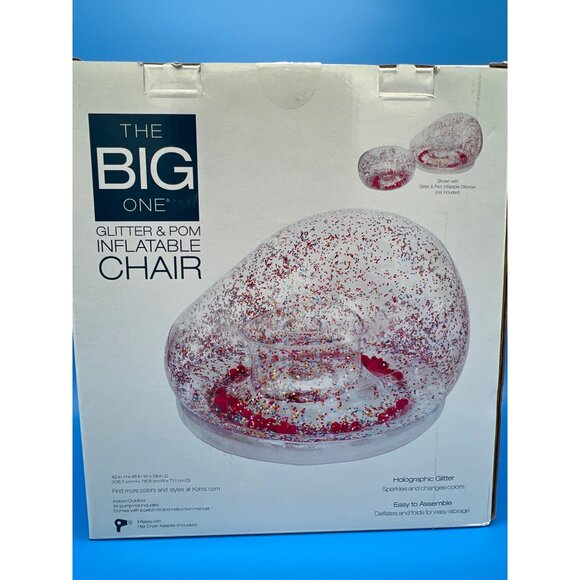 The Big One Glitter & Pom Inflatable Chair - Picture 3 of 6